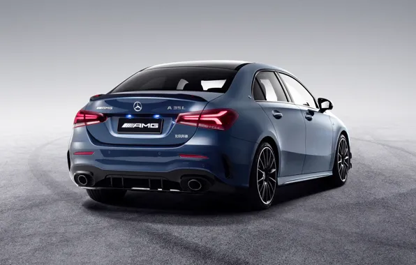 China, Mercedes-Benz, вид сзади, AMG, 4MATIC, A-Class, 2019, A35 L