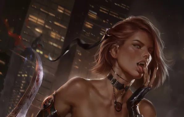 Girl, bloodrayne, dhampir, Rayne