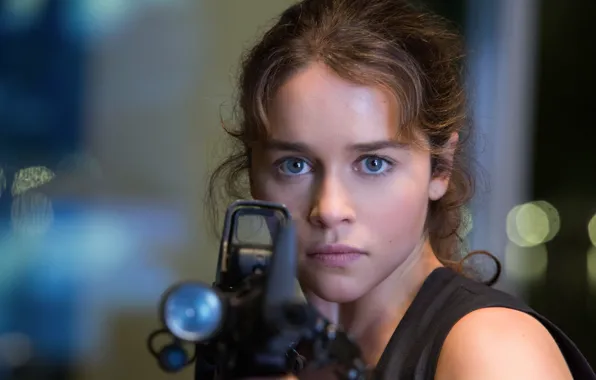 Взгляд, Emilia Clarke, Эмилия Кларк, Sarah Connor, Терминатор: Генезис, Terminator Genisys