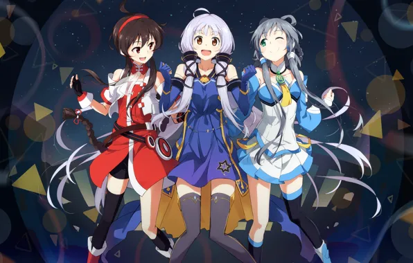 Девочки, Vocaloid, Вокалоид, Трио