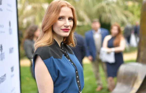 Взгляд, поза, актриса, hair, look, pose, actress, Jessica Chastain