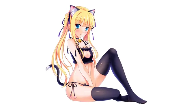 Girl, sexy, lingerie, pantsu, bra, cleavage, panties, thighhighs