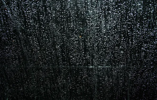 Картинка стекло, ночь, дождь, окно, капли.