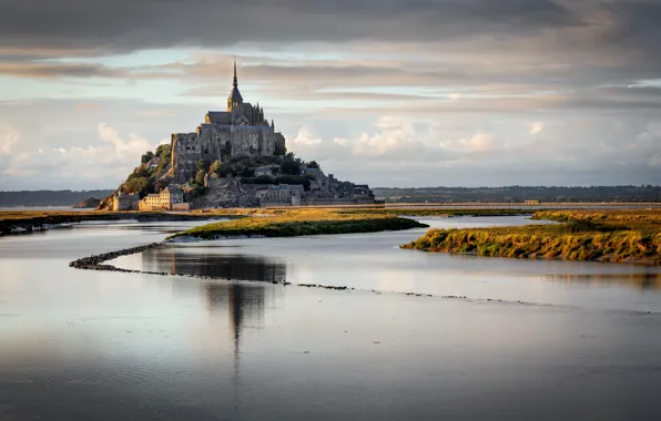 Пейзаж, природа, Mont Saint Michel