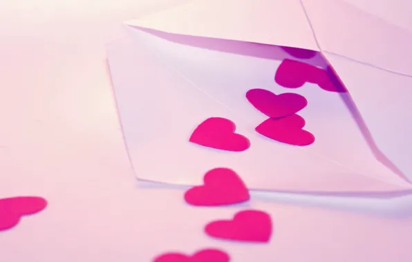 Письмо, макро, любовь, настроение, сердце, сердца, сердечки, love