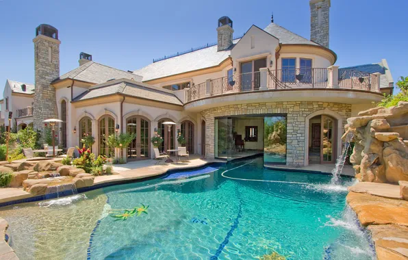 Стиль, вилла, бассейн, архитектура, villa, ландшафтный дизайн, французская усадьба, by Arc Design Group