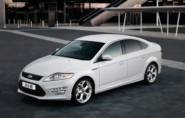 Белый, ford, форд, mondeo