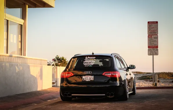 Audi, black, wagon, avant