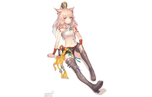 Девушка, неко, ушки, Final Fantasy XIV