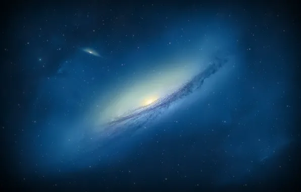Картинка космос, звёзды, галактика, Galaxy NGC3190