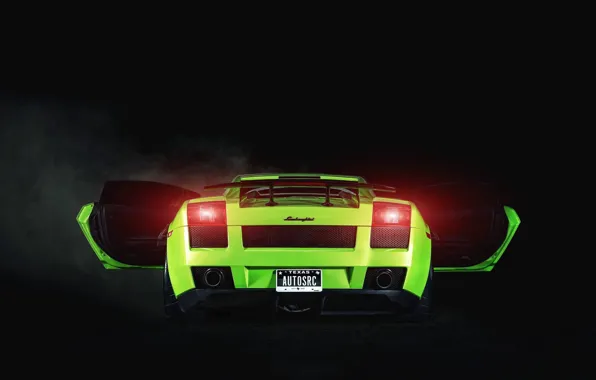 Картинка Lamborghini, Gallardo, Green, Yoda, 2005, Supercar, Project, Rear