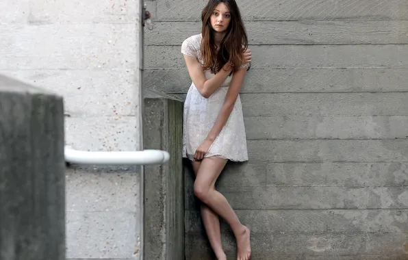 Девушка, поза, фон