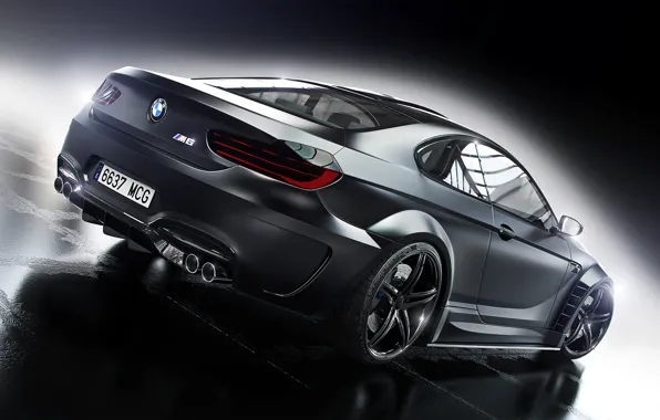 Картинка BMW, Car, Black, Prior Design, Wheels, Rear