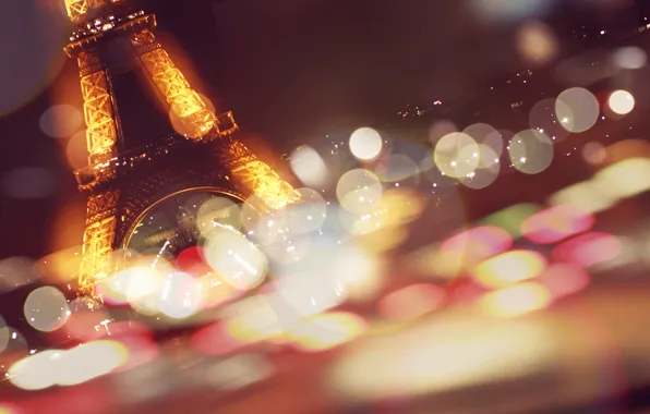 Картинка эйфелева башня, париж, франция, paris, боке