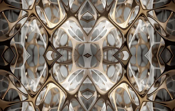 White, design, art, fractal, illustrtion