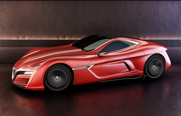 Картинка концепт, спорткар, supercar, альфа ромео, Alfa-Romeo 12C GTS