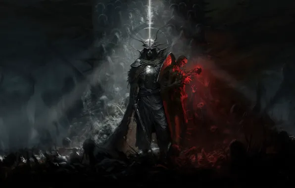 Horror, fog, darkness, dark fantasy, Artem Demura, Shitpack, The dead
