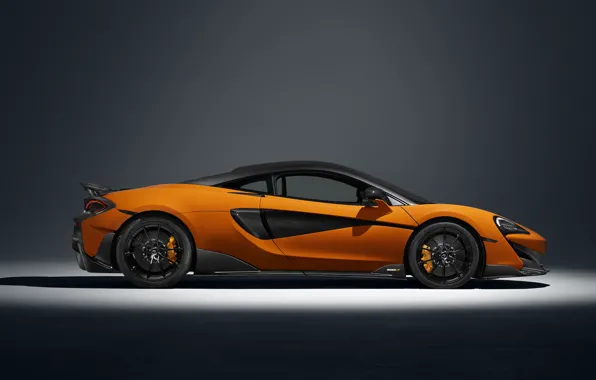 McLaren, суперкар, вид сбоку, 2019, 600LT