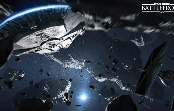 Игры, Electronic Arts, DICE, X-Wing, Millennium Falcon, TIE-Fighter, star wars battlefront