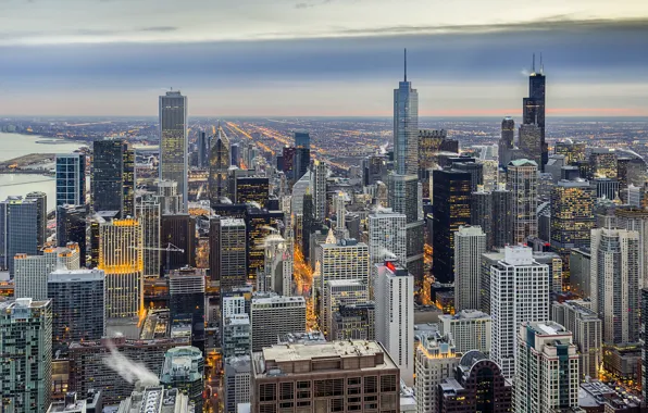 Картинка небоскребы, USA, америка, чикаго, Chicago, Illinois, сша, buildings