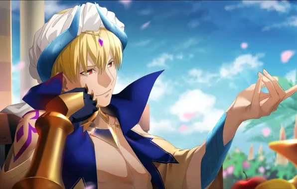 Рука, парень, тюрбан, Гильгамеш, Fate / Grand Order, Судьба великая кампания