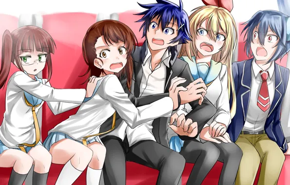 Kirisaki Chitoge, Nisekoi, Onodera Kosaki, Ichijou Raku