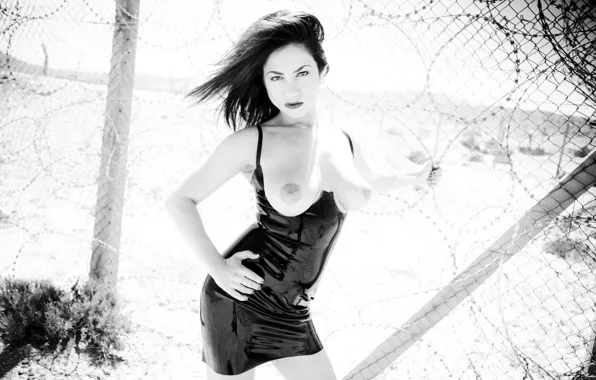 Latex, hot, Hot, Nipples, nipples, B&W, tits, big tits