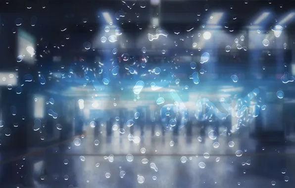 Капли, дождь, надпись, rainy day