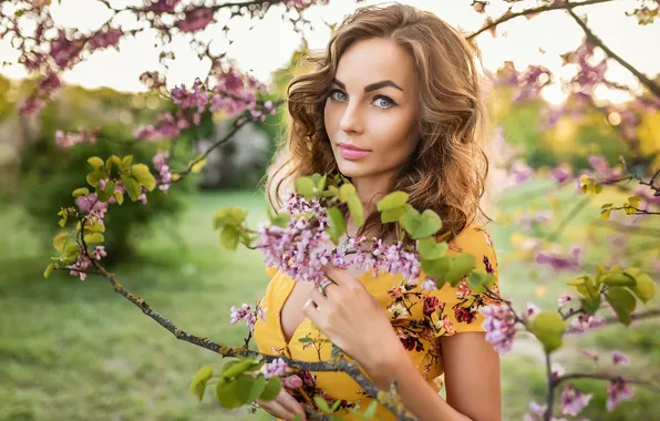 Smile, flowers, blonde, Георгий Дьяков