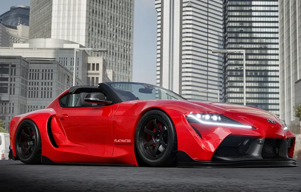 Красный, Авто, Машина, Toyota, Car, Supra, Спорткар, Transport & Vehicles