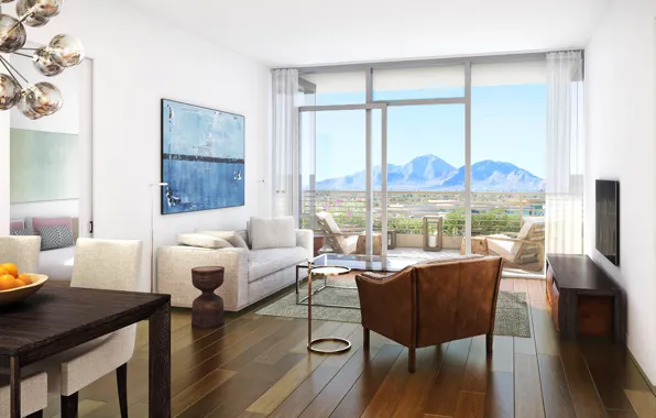 Дизайн, стиль, комната, интерьер, Аризона, гостиная, North Scottsdale