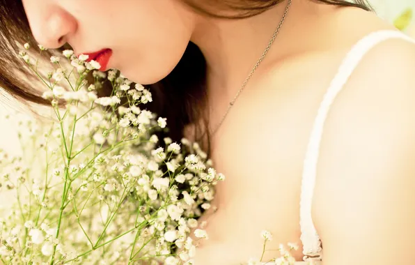 Лето, девушка, азиатка