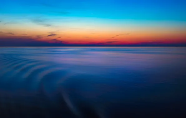 Twilight, sea, ocean, sunset, seascape, dusk, horizon, Mediterranean