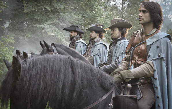 Сериал, Мушкетеры, The Musketeers, Tom Burke, Luke Pasqualino, Howard Charles, Santiago Cabrera