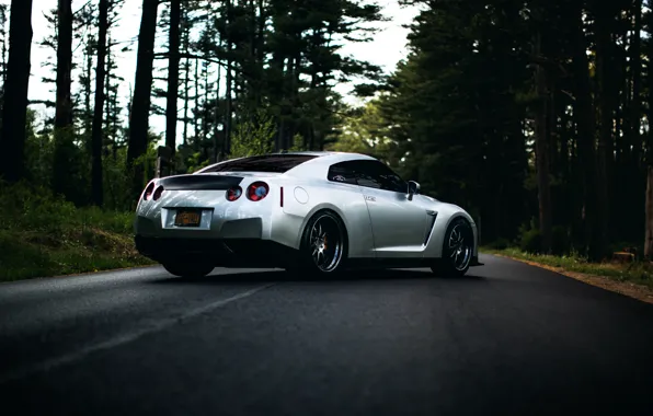 Картинка GTR, Nissan, wheels, спорткар, ниссан, stance, rearside