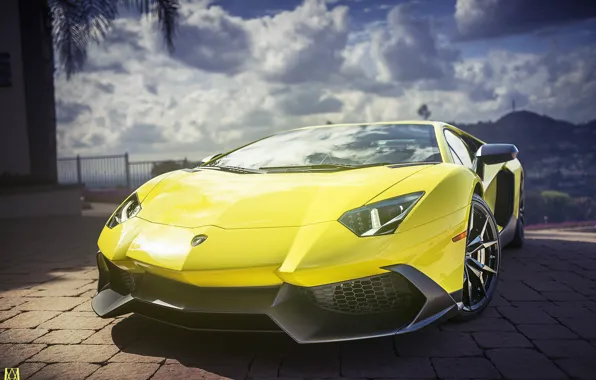 Supercar, автообои, Lamborghini aventador