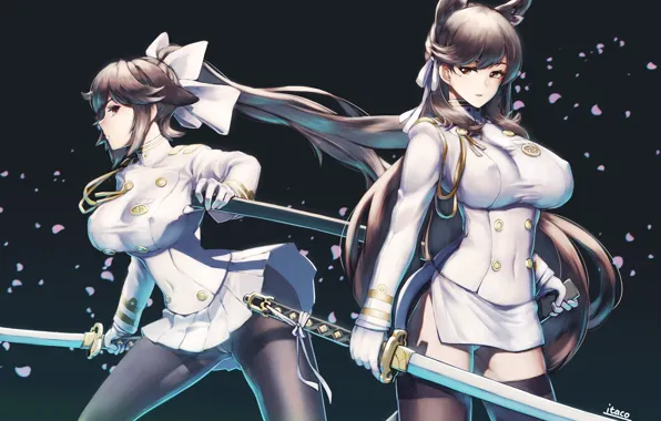 Sword, pantsu, panties, weapon, boobs, big, breast, katana