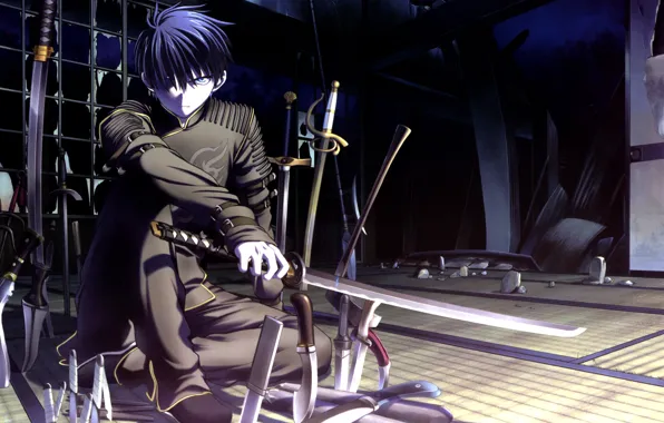 Sword, Anime, Tsukihime, view., Shiki Tohno