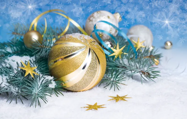 Картинка шарики, украшения, праздник, Новый Год, Рождество, Christmas, New Year, 2015