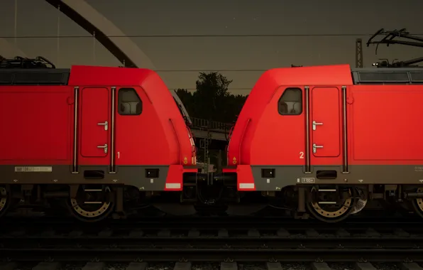 Германия, Поезда, Картинка, Пейзаж, локомотивы, Train Sim World 2020, Электровозы, Красивая картинка