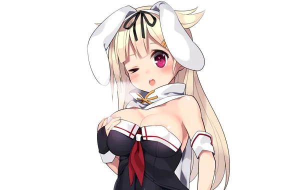 Girl, sexy, cleavage, long hair, boobs, anime, beautiful, pretty