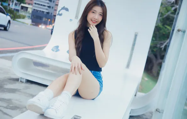 Car, wallpaper, girl, sexy, woman, model, china, asian