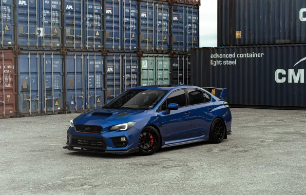 Subaru, Impreza, WRX, Blue, Port, Sedan, JDM