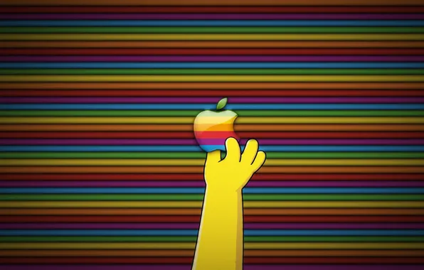 Apple, логотип, Simpsons