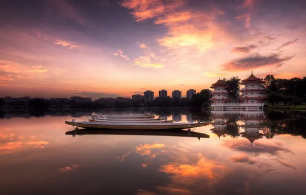 Картинка sunrise, Chinese, Garden