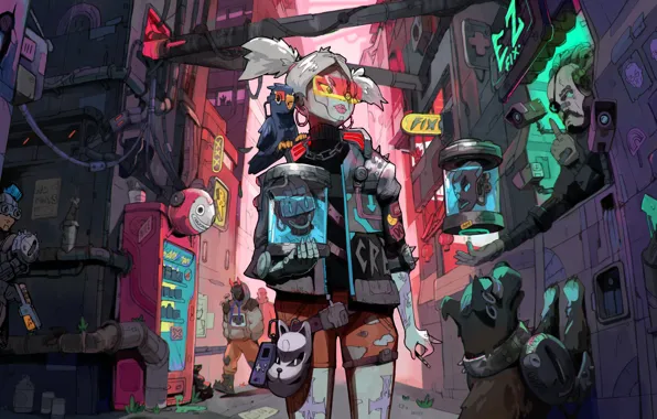Картинка girl, game, art, Cyberpunk 2077, cd project red, wapon, 2077, Cyberpunk 2076