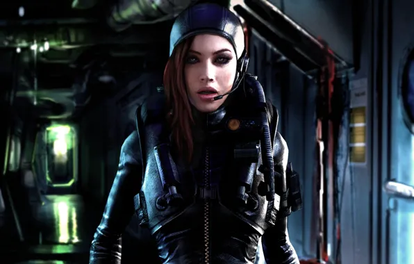 Девушка, лицо, Capcom, fan art, Resident Evil: Revelations, Biohazard, Jessica Sherawat, B.S.A.A.