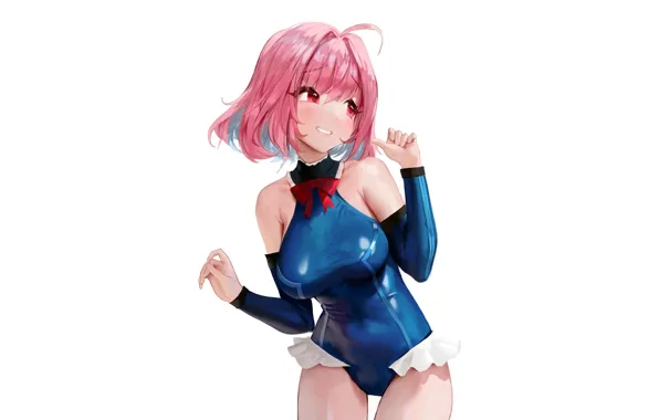 Girl, sexy, boobs, anime, beautiful, short hair, pretty, redhead