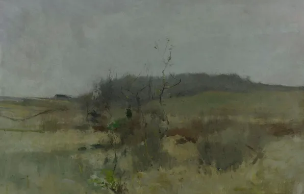 Пейзаж, картина, Джон Генри Твахтман, John Henry Twachtman, Зелёный День
