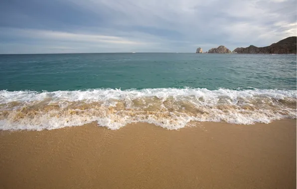 Картинка песок, море, волны, пляж, лето, берег, summer, beach